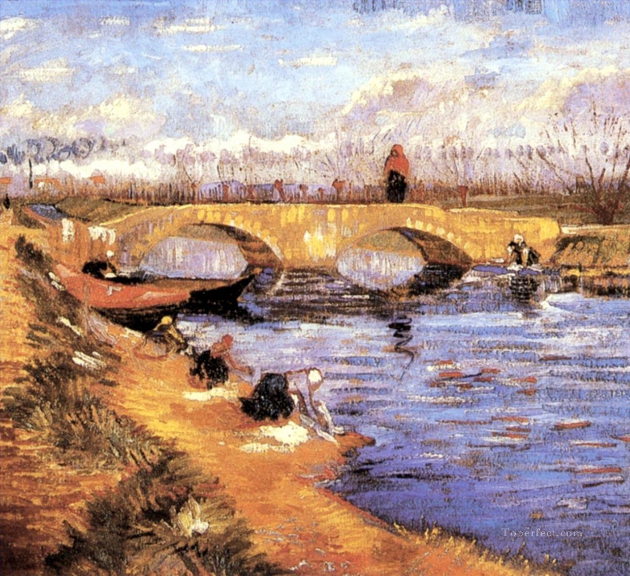 El puente Gleize sobre el canal Vigneyret Vincent van Gogh Pintura al óleo